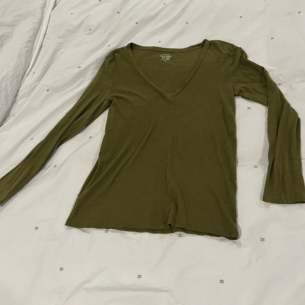 Lightweight, Medium, J Crew long sleeved v neck.